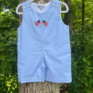 NWOT  Sweet Dreams USA Holiday Boys One-Piece Shortall